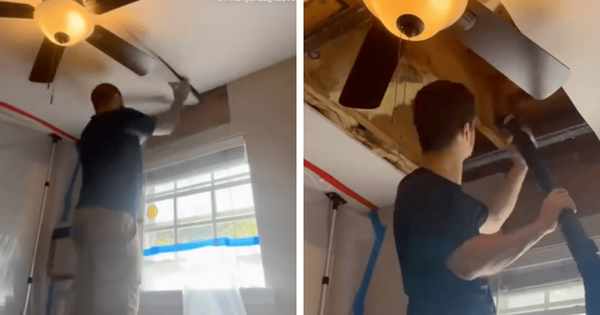 ceiling water damage leak